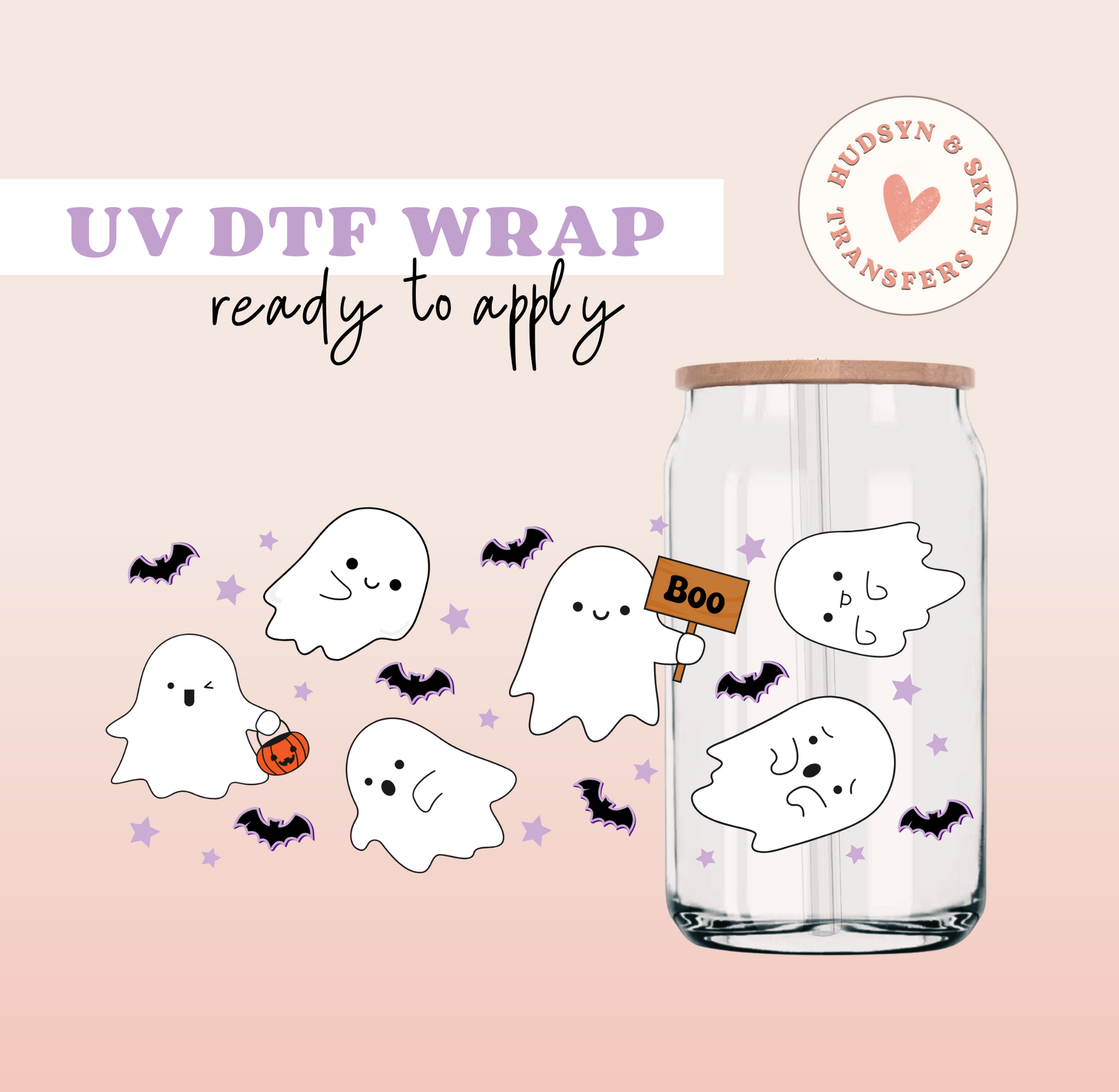 Ghost Boo's UV DTF Cup Wrap